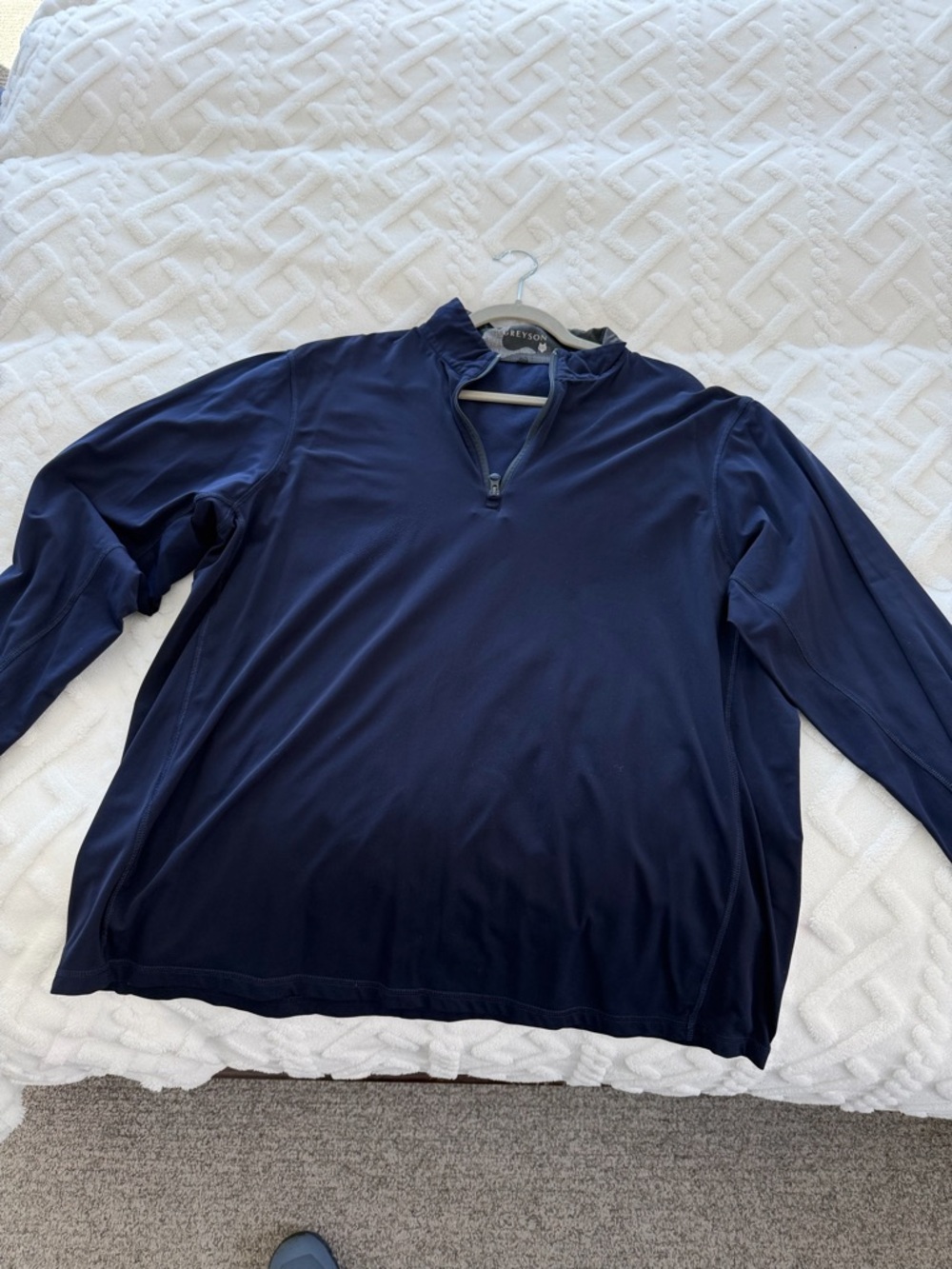 Greyson Men's Navy Quarter-Zip Pullover